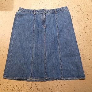 Geoffrey beene sport stretch denim a line skirt size 14